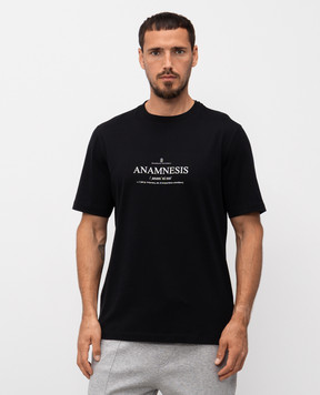Brunello Cucinelli Черная футболка с принтом M0B138495