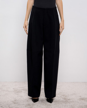 Victoria Beckham Чорні штани з вовною 1425WTR006632A