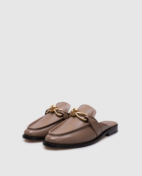 Bottega Veneta Коричневые кожаные мюли Astaire 817519V5DZ0