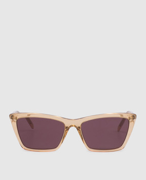 Saint Laurent Жовті сонцезахисні окуляри 737 MICA THIN 803730Y9956