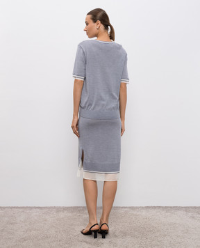 3.1 Phillip Lim Сіра сукня подвійної конструкції з вовни P25170467FWM