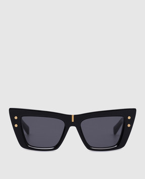 Balmain Черные очки B-Eye с логотипом. BPS156A54