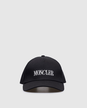 Moncler Черная кепка с вышивкой логотипа J20913B000350U082