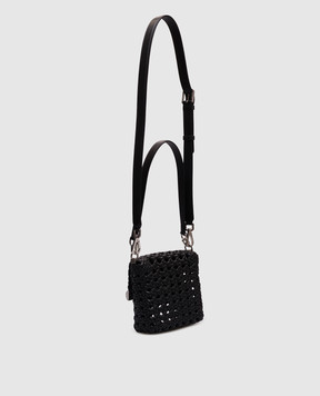 Dolce&Gabbana Чорна шкіряна плетена сумка BM2445A9N78
