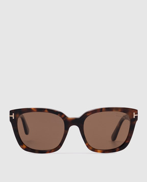Tom Ford Коричневі сонцезахисні окуляри Haylay FT12165352H