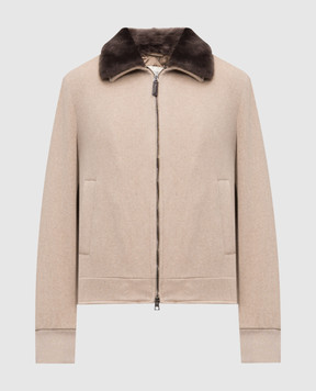 Cashmere&Whiskey Бежевая куртка из шерсти 832599S781959