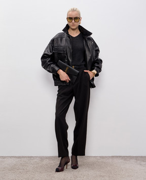 Saint Laurent Сірий пуловер з кашеміру та шовку 781571Y76LZ