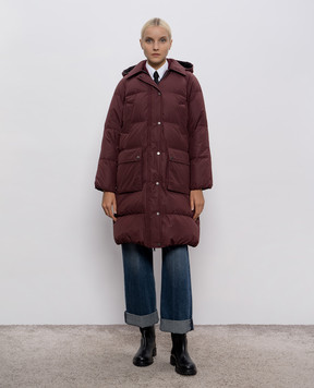 Brunello Cucinelli Бордовий пуховик MG5019946