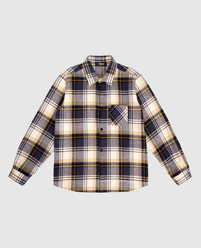 Versace Детская рубашка в клетку с логотипом 10206611A14965