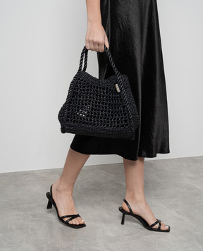 Max Mara Черная плетеная сумка-тоут BASKET MARINE BASKETMARINES