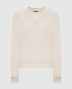 Woolrich Бежевий утеплений світшот з принтом логотипа CFWWSW2002FRUT3858