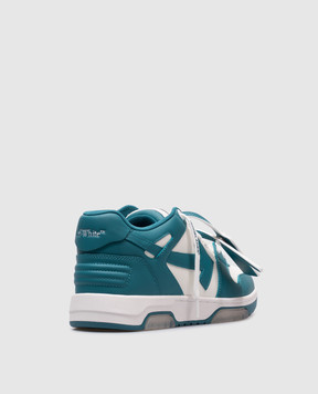 Off-White Зелені шкіряні кросівки Оut Оf Оffice OMIA189S25LEA002