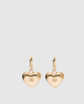 Dolce&Gabbana Золотые серьги с логотипом. WEQ8S1W1111