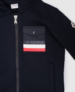 Moncler ENFANT Дитяча синя спортивна куртка з логотипом J29548G00031899PS810