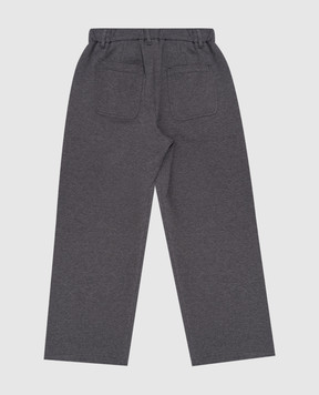 Brunello Cucinelli Детские серые меланжевые штаны BH827P214C