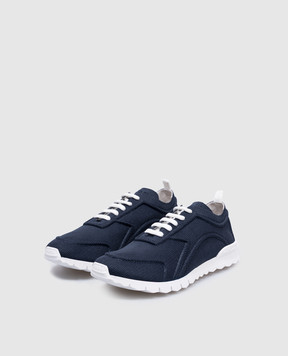 Kiton Сині кросівки з логотипом USSA117N01063