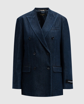 Dolce&Gabbana Синий двубортный жакет F2941DG8LW8