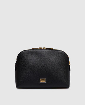 Dolce&Gabbana Черная кожаная сумка с логотипом BI3353A5070