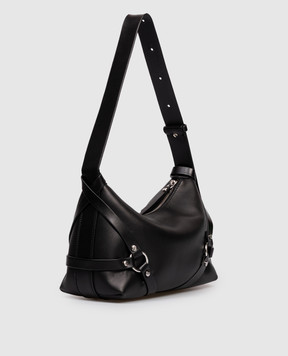 Ann Demeulemeester Чорна шкіряна сумка-хобо Tamar B0013258LT176