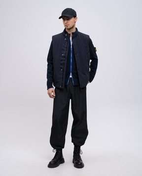 Stone Island Синій жилет з патчем логотипа K1S15G100001S0A27