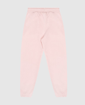 Off-White Детские розовые джогеры с принтом логотипа. OGCH001F24FLE002