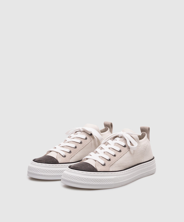 Brunello Cucinelli Сірі кеди з ланцюжком моніль MZ35G2650 зображення 2