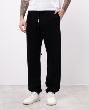 Ann Demeulemeester Черные джоггеры с логотипом B0012486FA185