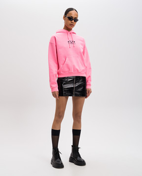 Vetements Розовые худи с контрастным принтом логотипа UA66HD810H