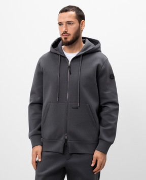 Moncler Серая спортивная куртка с нашивкой логотипа J20918G0002089AMD