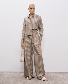 Max Mara Блуза BRAMA із шовку в смужку BRAMA