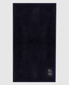 Brunello Cucinelli Фіолетовий рушник з вишивкою логотипа MLB925049P