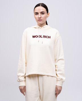 Woolrich Бежевые худи с вышивкой логотипа CFWWSW0156FRUT4009