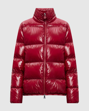 Moncler Красная пуховая куртка с нашивкой логотипа K20931A001685963V
