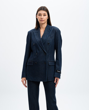 Dolce&Gabbana Синий двубортный жакет F2941DG8LW8