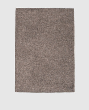 LISA YANG Коричневый шарф Paris из кашемира 401529