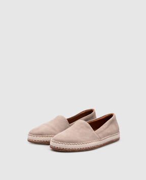 Canali Бежевые замшевые эспадрильи RB00929681201