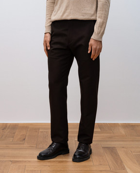 Loro Piana Коричневые брюки с шерстью FAP3281