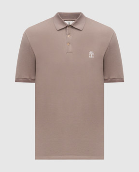 Brunello Cucinelli Бежевое поло с логотипом логотип ME8548770