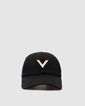 Valentino Черная кепка с металлическим логотипом V 4W2HDA25GFQ