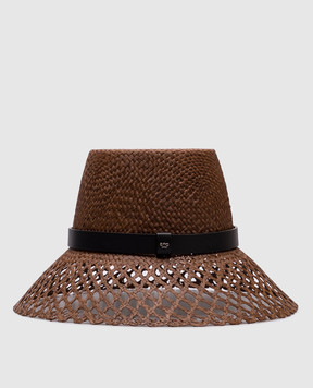 Max Mara Weekend Коричневая ажурная шляпа ELISEO из рафии ELISEO