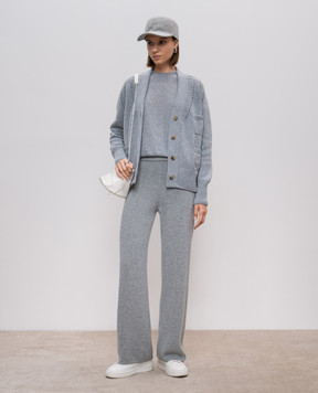 Ermanno Scervino Серый топ из кашемира D455L309PYU
