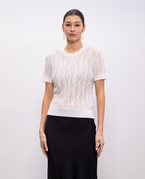 Allude Белый топ из кашемира 25211204