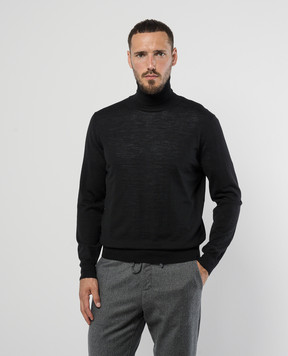 Canali Чорний гольф з вовни MK00077C0020