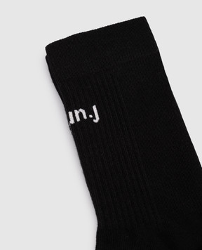 Juun.j Чорні шкарпетки з логотипом JC57KTP015