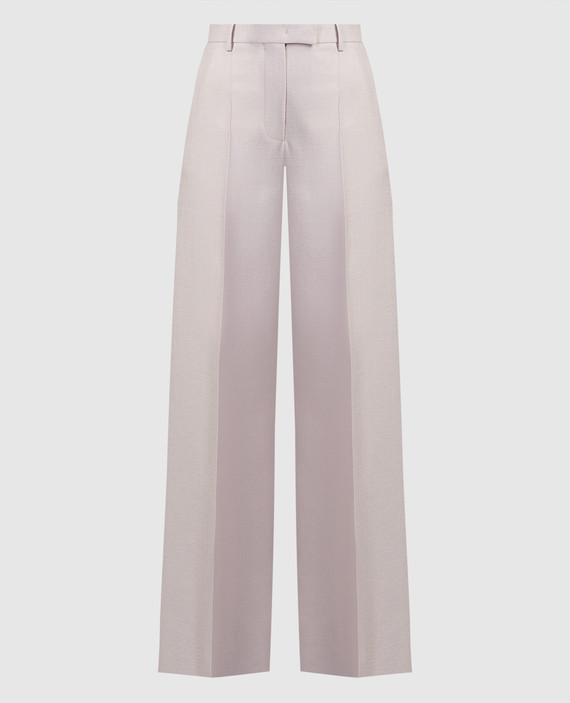 Pink wool and silk pants