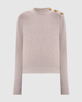 Balmain Бежевий светр з вовни та кашеміру FF1KD095KI87