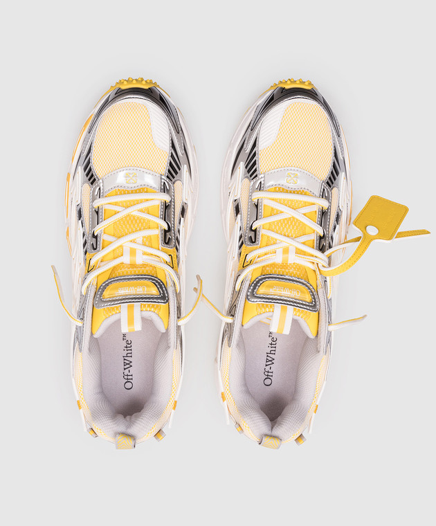 Off-White Желтые кроссовки Be Right Back OMIA295S25FAB005 изображение 4