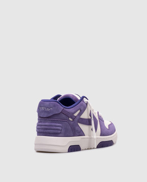 Off-White Фіолетові шкіряні кросівки Out Of Office OWIA259S25LEA006