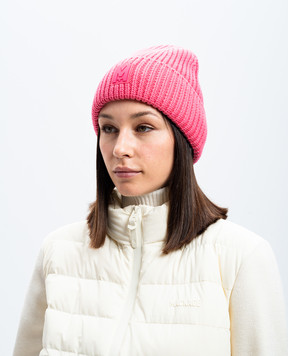 Mackage Розовая шапка Jude-WZ с шерстью с фактурным логотипом JUDEWZw