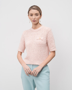 Twinset Рожевий джемпер з емблемою логотипа 251TP3440